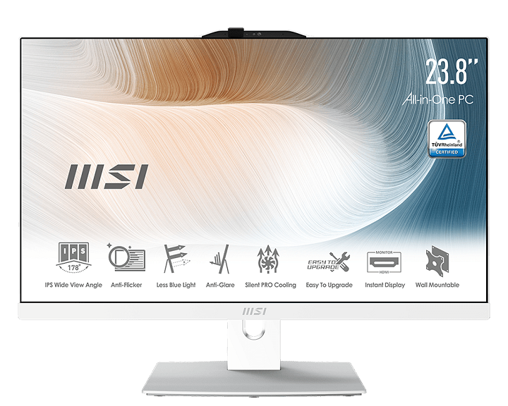 MSI Modern AM242TP 12M-031EU I7-1260P 16GB DDR4 512GB SSD 23,8'' FHD, HD Graphics W11P 3Yr