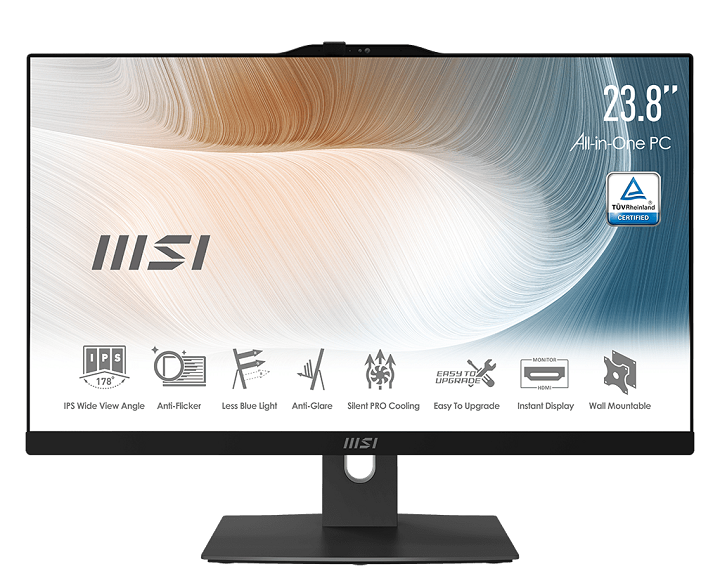 MSI Modern AM242 12M-030EU I5-1240P 8GB DDR4 512GB SSD 23,8'' FHD, HD Graphics W11H 3Yr